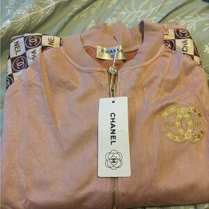 Inspired Pink Bomber Jacket with Stand-Up Collar